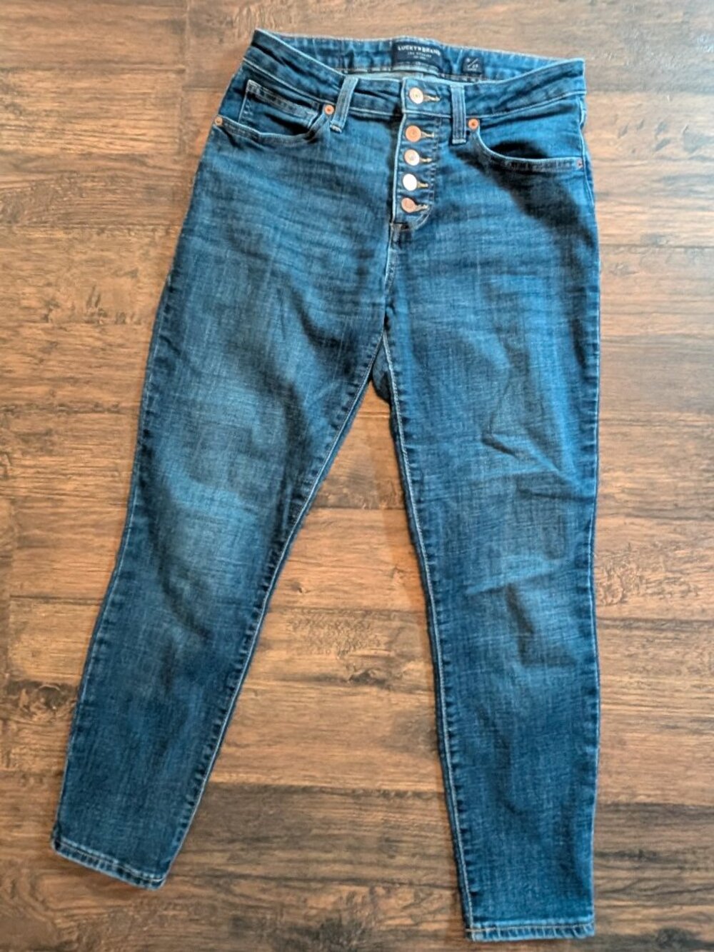 Lucky Brand Ava Mid Rise Button Fly Skinny Jeans size 8/29
